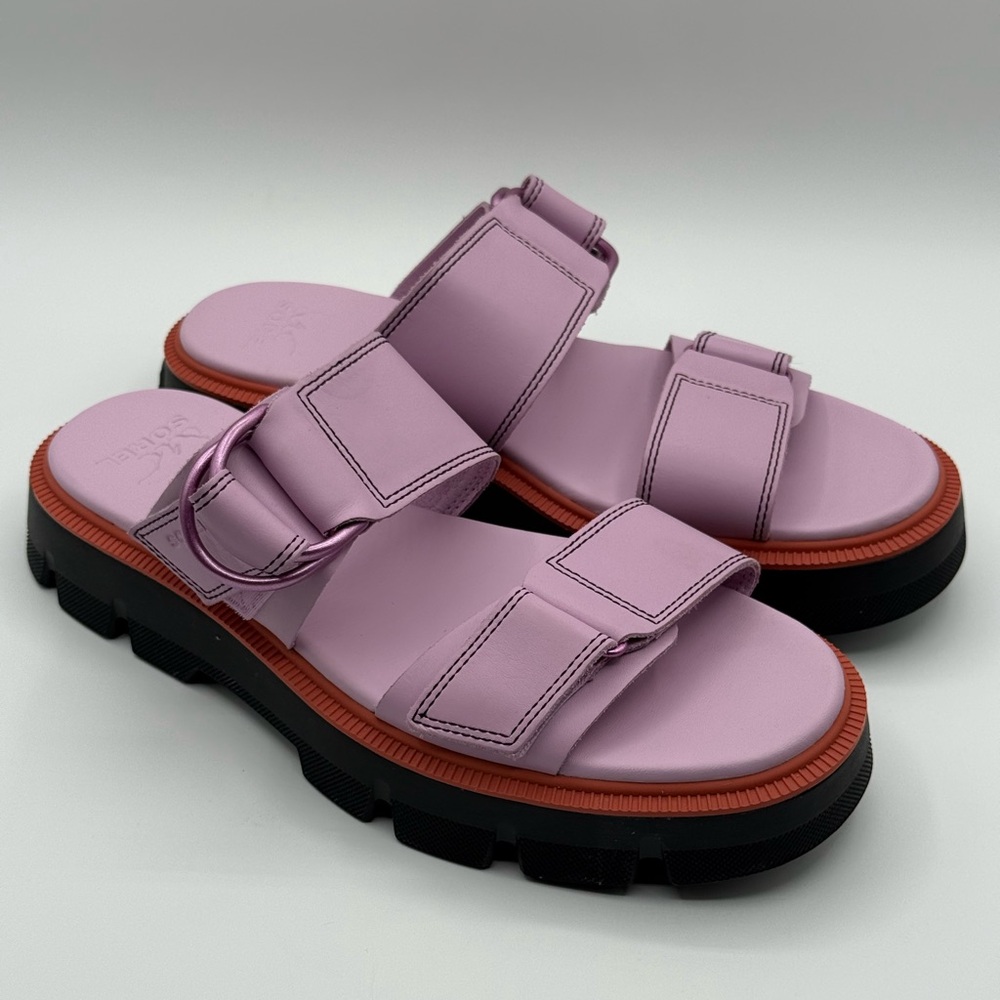 SOREL Rein CB Platform Slide Adjustable Hook & Loop Straps Sandal Size 9 - Picture 12 of 17